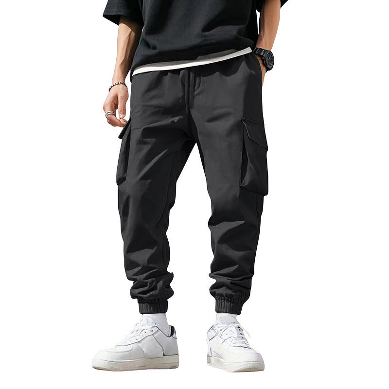 Men’s Loose Fit Cargo Joggers for Sporty Casual Street Style