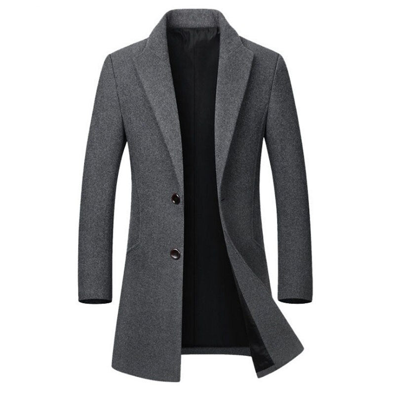 Men's long woolen trench coat | Old Money Classic Coats