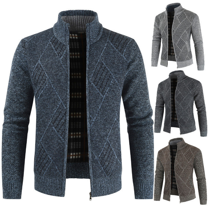 Mens Formal Cardigan casual sweater Jacket