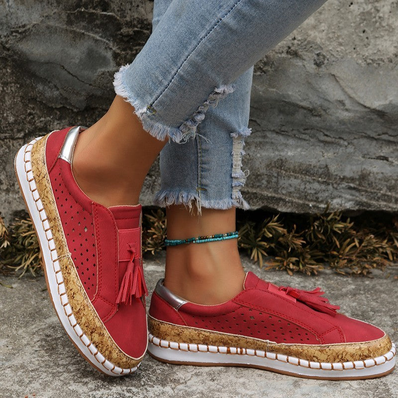 Womens Tassel Flats Loafers | Casual Cozy Shoes