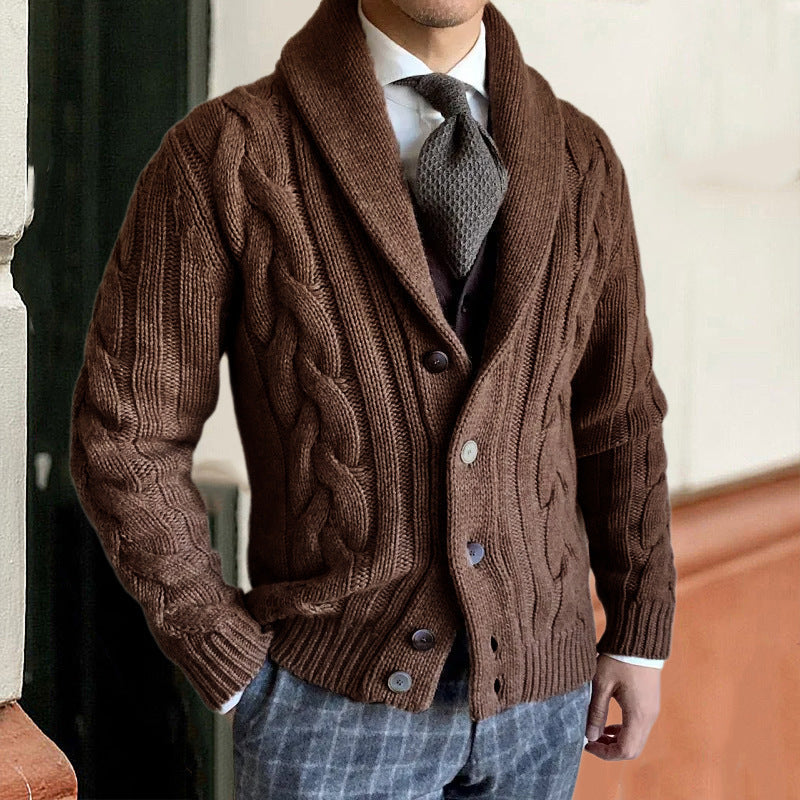 Men's Acrylic Knitted Cardigan for Warmth, Comfort, and Effortless Style