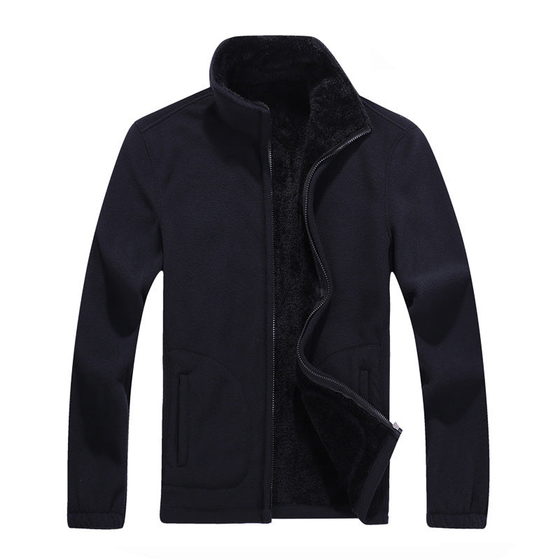 Mens Thick fleece cardigan jacket | Formal Coat with Inside Fur