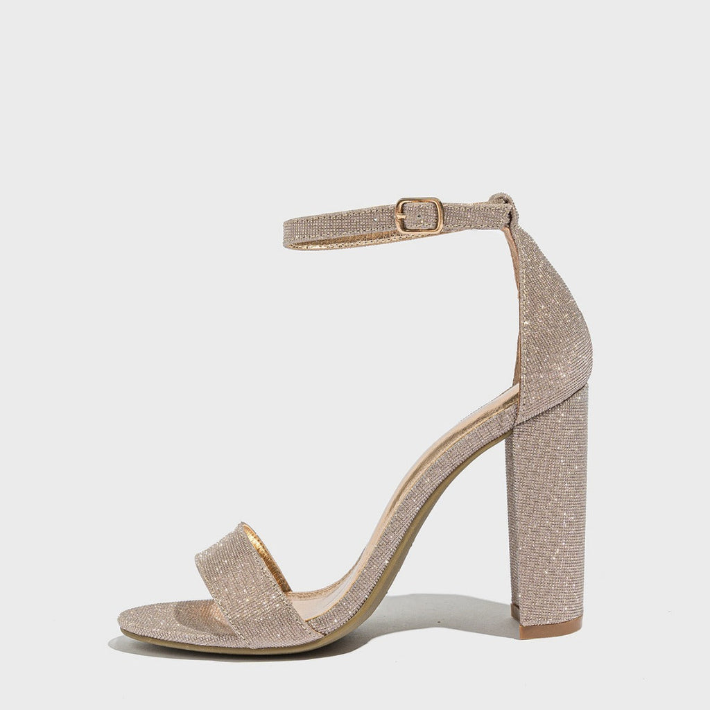 Womens Chunky Heel Sandals | European And American Style High Heel Classy Shoes