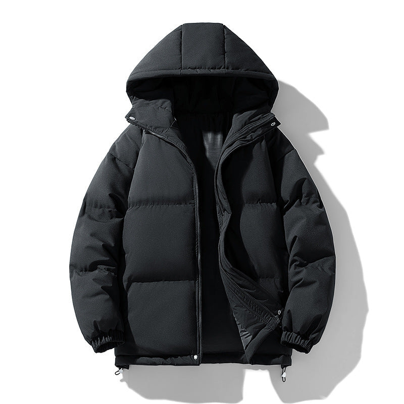 Men's Cozy Winter Hooded Cotton Jacket for Warmth and Comfort
