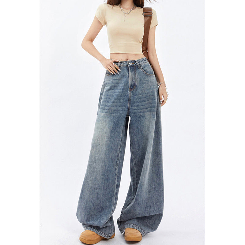Women’s High Waist Wide Leg Loose Fit Denim Jeans