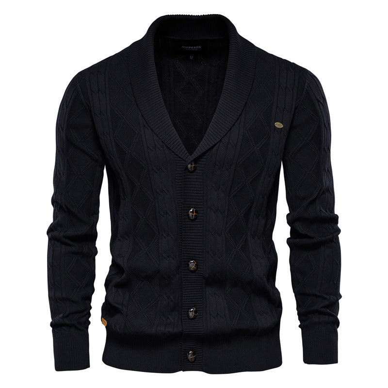 Men's Cotton V-Neck Cardigan for Classic Comfort and Everyday Style