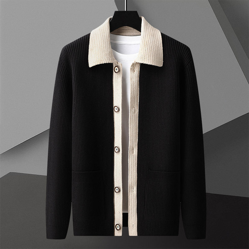 Men's Woven Sweater Coat for Timeless Comfort and Classic Old Money Style