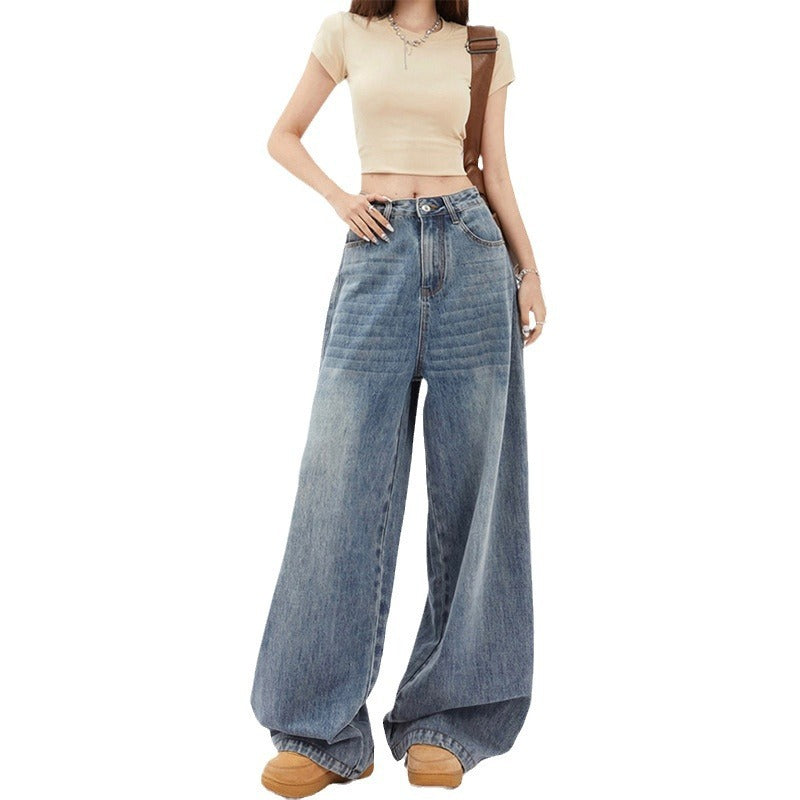 Women’s High Waist Wide Leg Loose Fit Denim Jeans