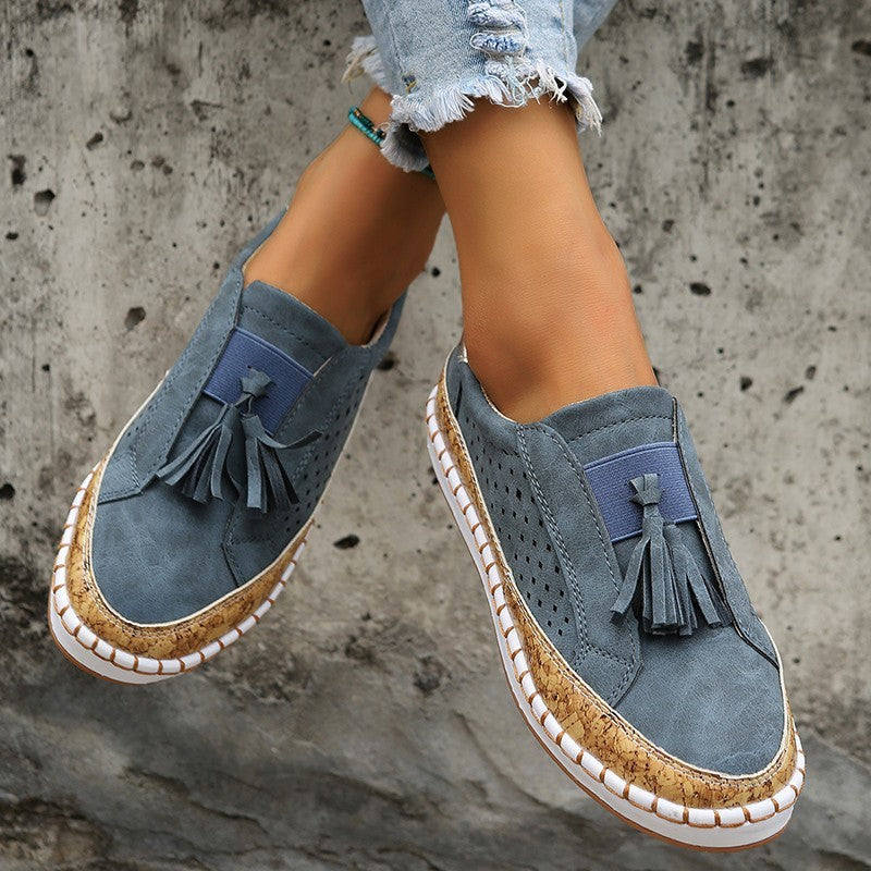 Womens Tassel Flats Loafers | Casual Cozy Shoes