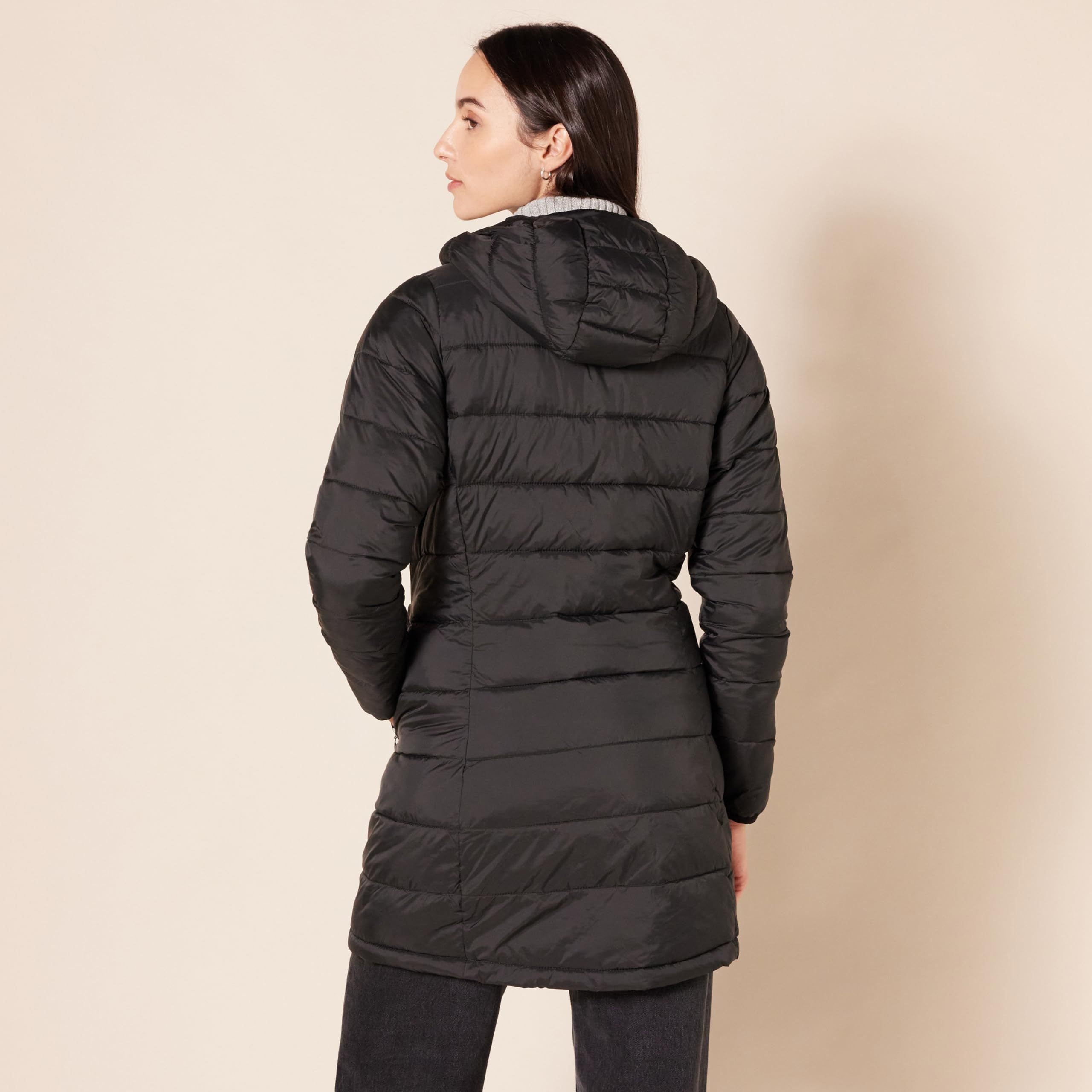 Women's Lightweight Water-Resistant Packable Hooded Puffer Coat