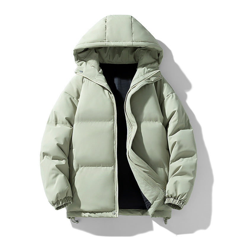 Men's Cozy Winter Hooded Cotton Jacket for Warmth and Comfort