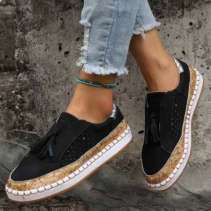 Womens Tassel Flats Loafers | Casual Cozy Shoes