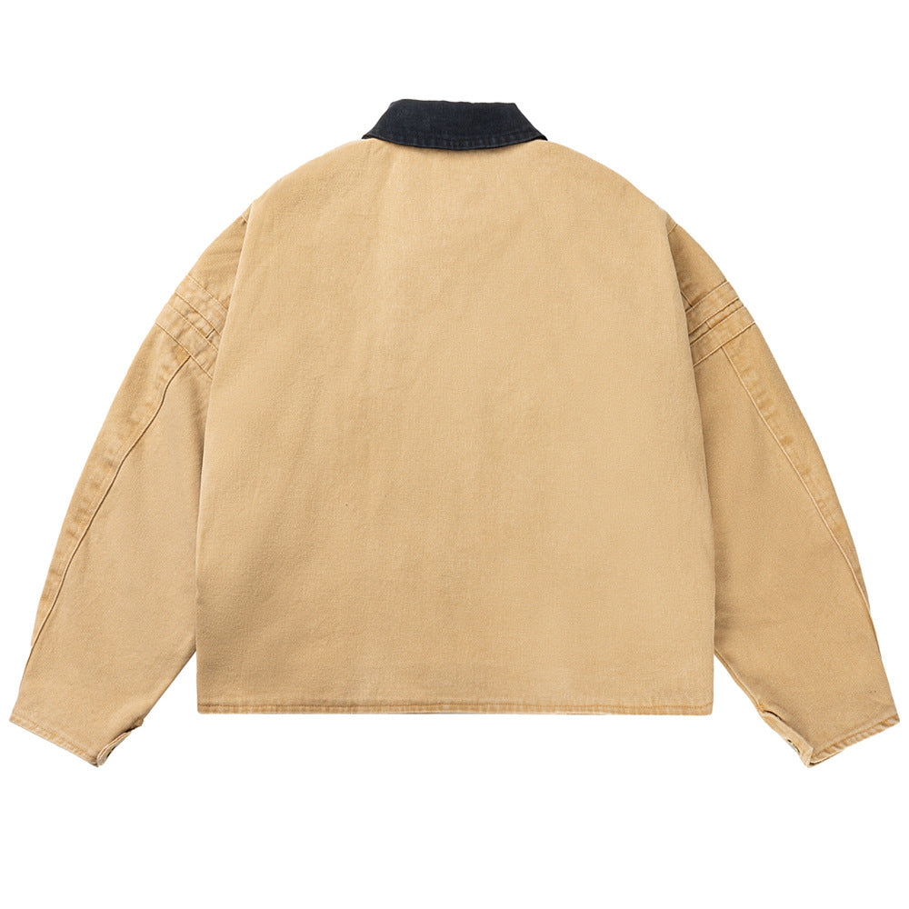 Mens Barnwind Heavy Canvas Cleanfit Washed Distressed Workwear Jacket