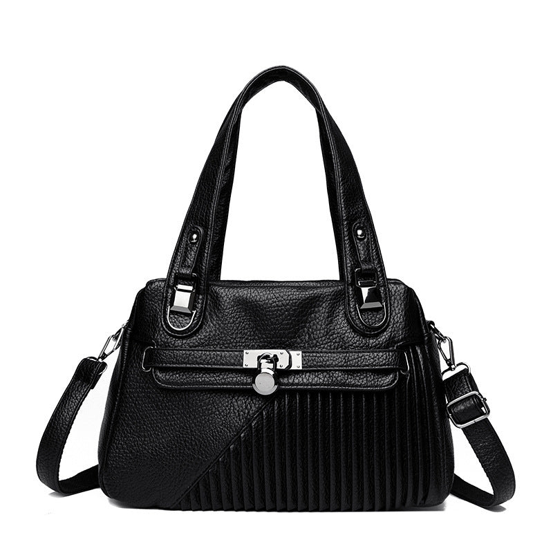 Womens Trendy Design Bag Tide Large Capacity Stitching