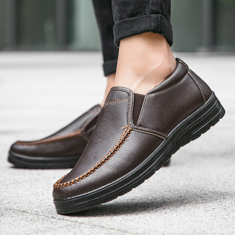 Men's Stylish Lightweight Leather Shoes for Business and Casual Wear