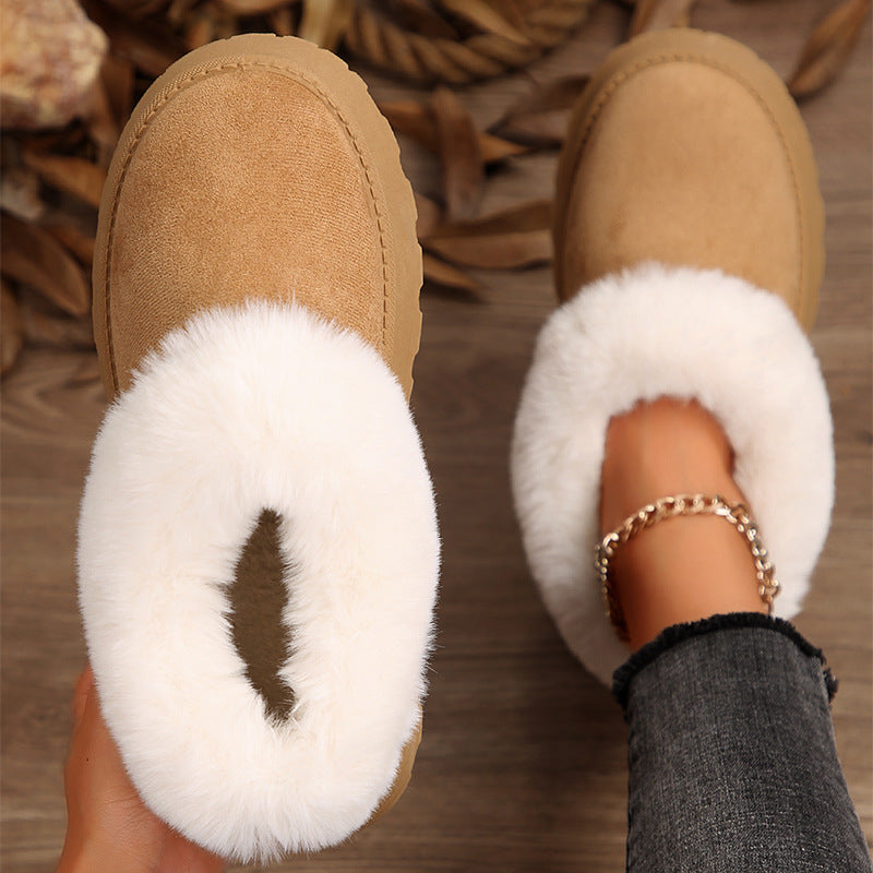 Women's Cozy Cotton Plush Boots for Indoor and Outdoor Warmth
