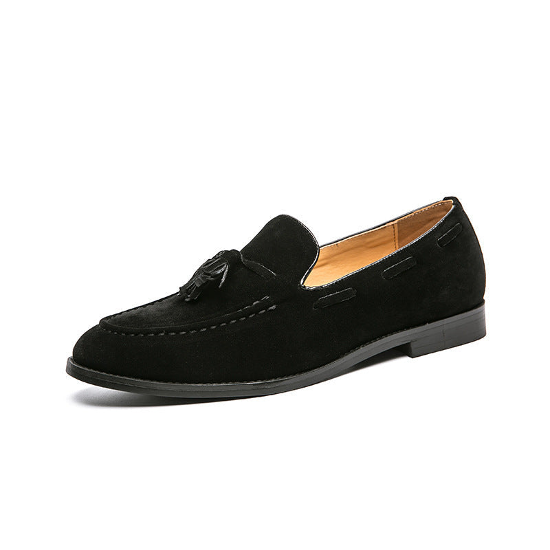Men’s British Style Leather Tassel Loafers for Casual Elegance