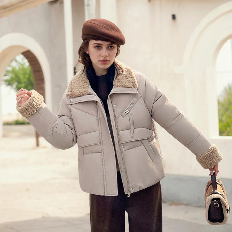 Womens Trendy Cotton Padded Coats | Loose Cropped Puffer Jackets