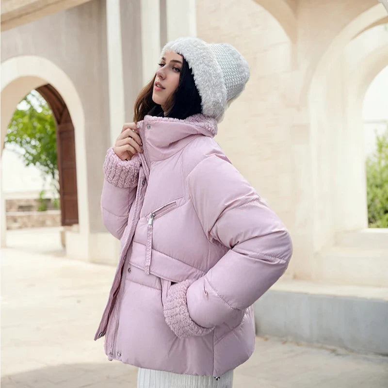 Womens Trendy Cotton Padded Coats | Loose Cropped Puffer Jackets