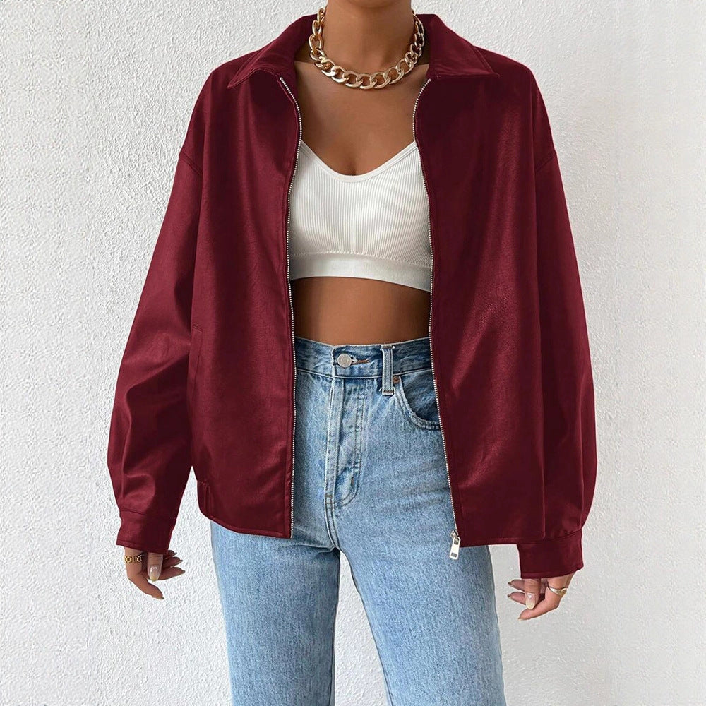 Women's PU Leather Winter Coat for Effortless Chic and Warmth