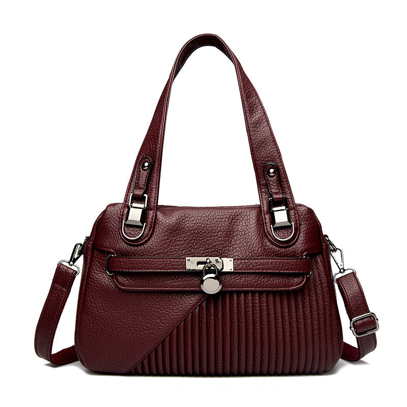 Womens Trendy Design Bag Tide Large Capacity Stitching