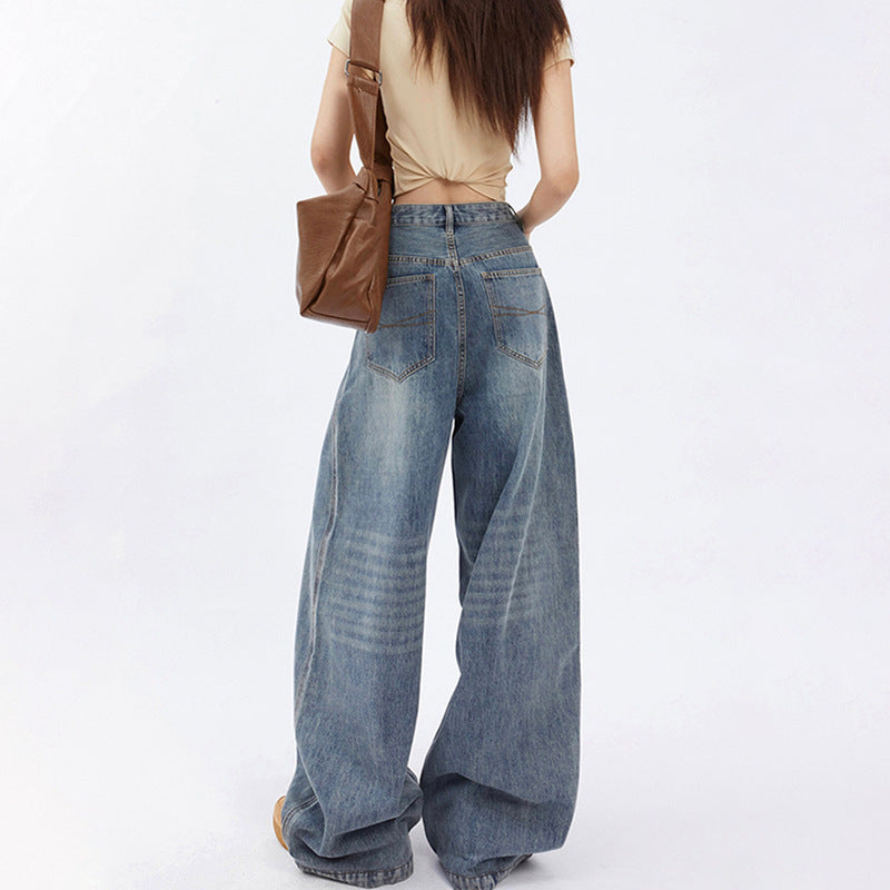 Women’s High Waist Wide Leg Loose Fit Denim Jeans