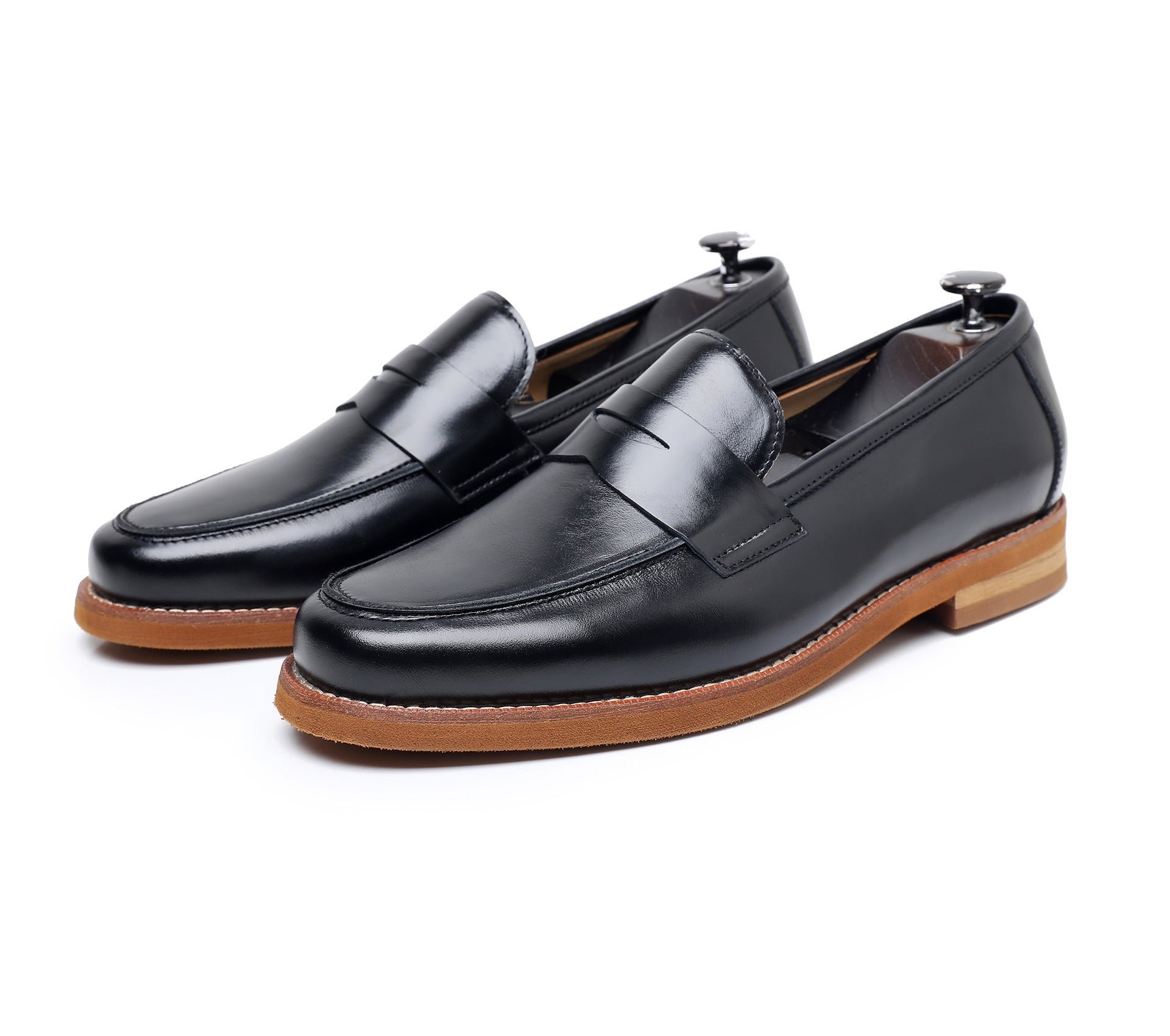 Men’s Handmade Retro Leather Loafers for Timeless Everyday Style