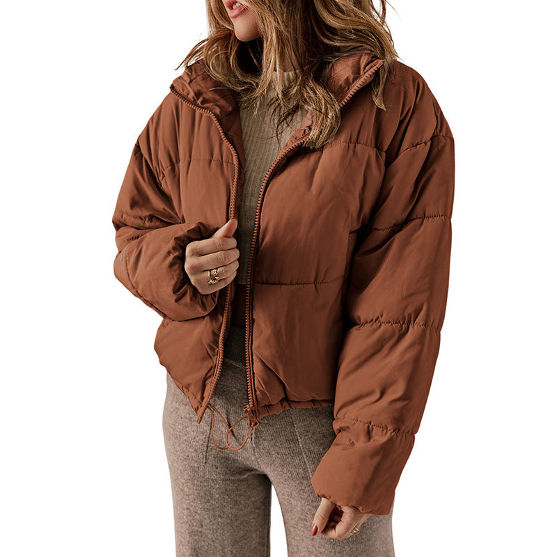 Womens Winter Thickened Bread Coat | Warm Leisure Stand-up Collar Cotton-padded Jacket