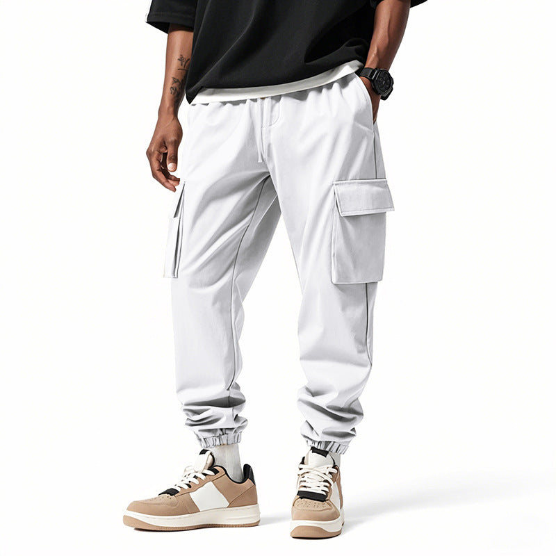 Men’s Loose Fit Cargo Joggers for Sporty Casual Street Style