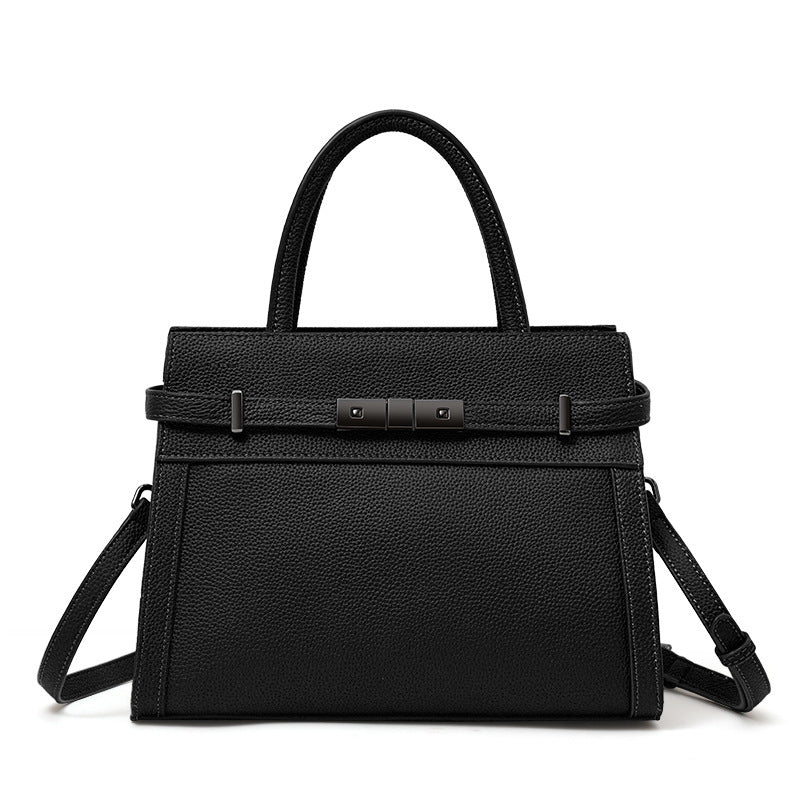 Women's Luxury Handbag | Genuine Leather Clamshell Bag